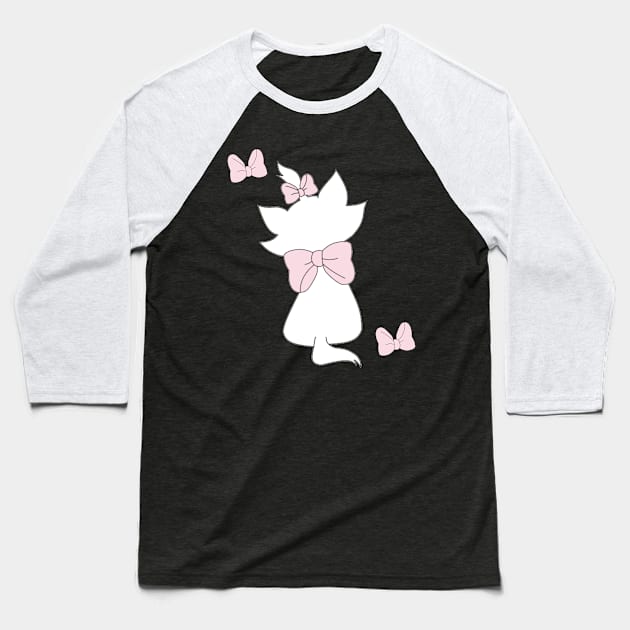 Marie Aristocats Pattern Baseball T-Shirt by Mint-Rose